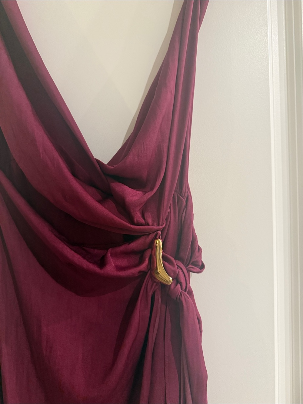 Zara Halter Wine Dress with Side Knot